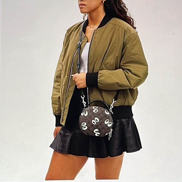 👀 COACH CANTEEN CROSSBODY IN SIGNATURE CANVAS WITH HALLOWEN EYES 👀 NWT 👀 - Picture 15 of 16